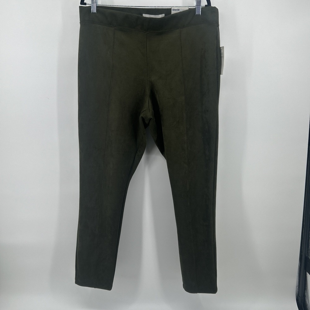 Old Navy NWT Women's Stevie Faux Suede XL Olive Green High Rise Leggings Festive